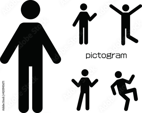 ポーズが変更できるピクトグラム　Pictogram with changeable pose