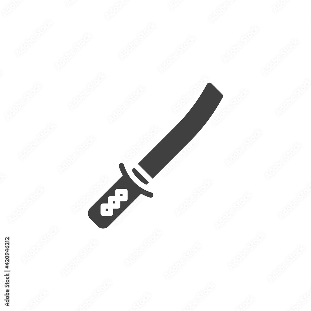 Katana sword vector icon Katana sword vector icon