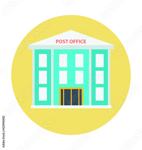 Hospital Colored Vector Illustration