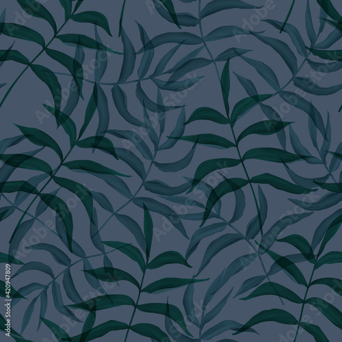 Tropical leaves. seamless stylish fashion pattern