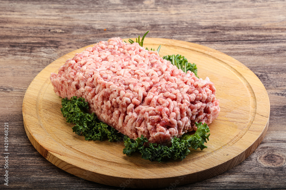 Raw pork minced meat for cooking Raw pork minced meat for cooking