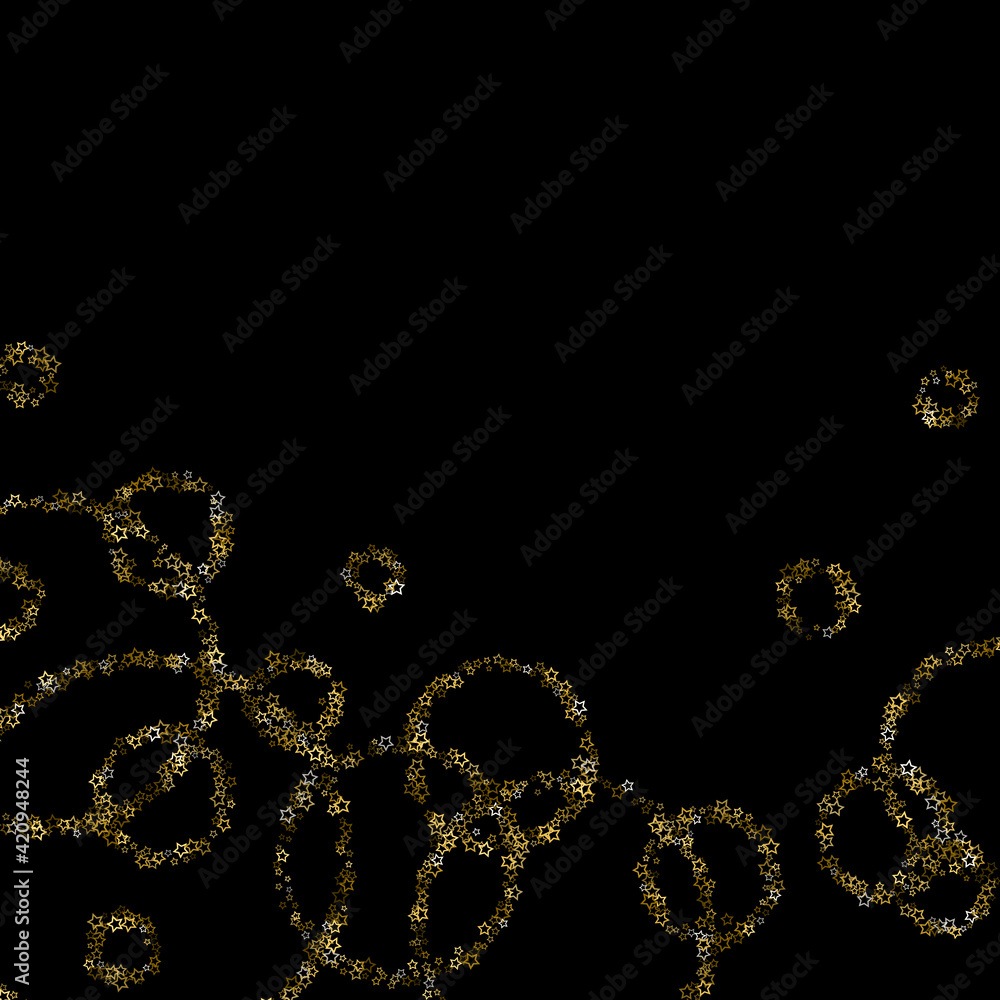 Gold Glitter Stars. Luxury Shiny Confetti. Gold Glitter Stars. Luxury Shiny Confetti.