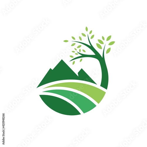 Nature view logo illustration