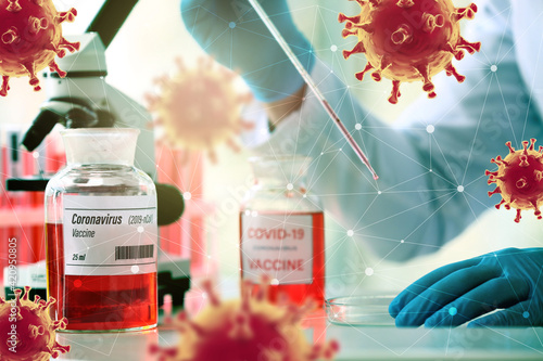 Scientist developing covid-...