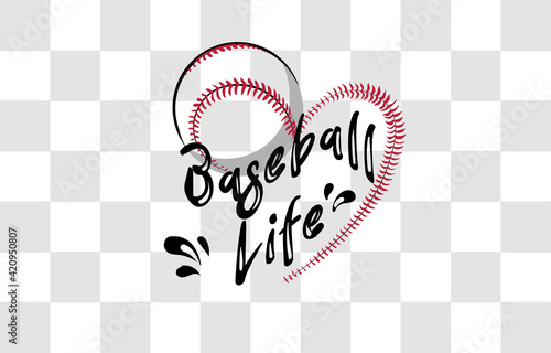 Baseball life t-shirt graphic designs, Creative print stamps, baseball typography emblems, sports logos, Vector