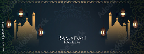 Ramadan Kareem holy month festival banner design