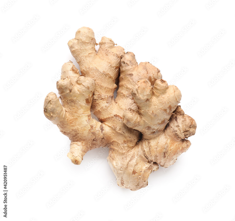 Fresh ginger on white background Fresh ginger on white background