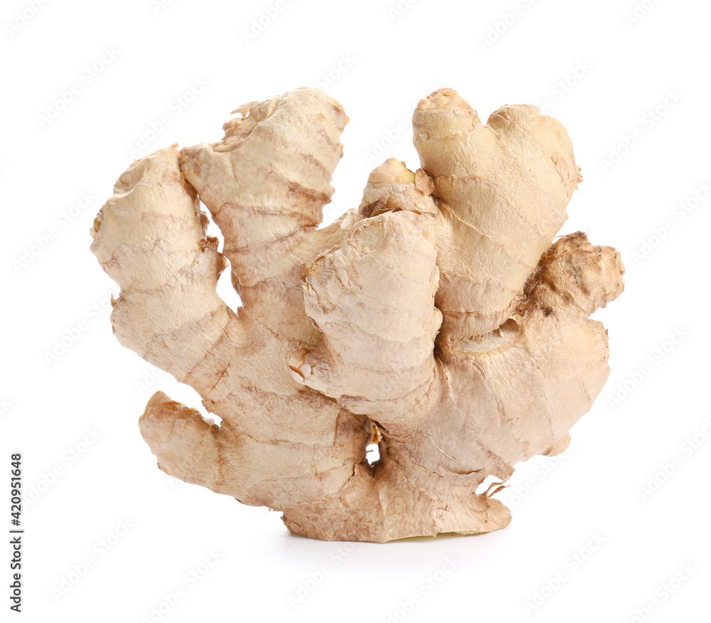 Fresh ginger on white background Fresh ginger on white background