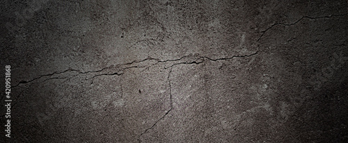 Cracked wall background material.  ひび割れた壁の背景素材 photo