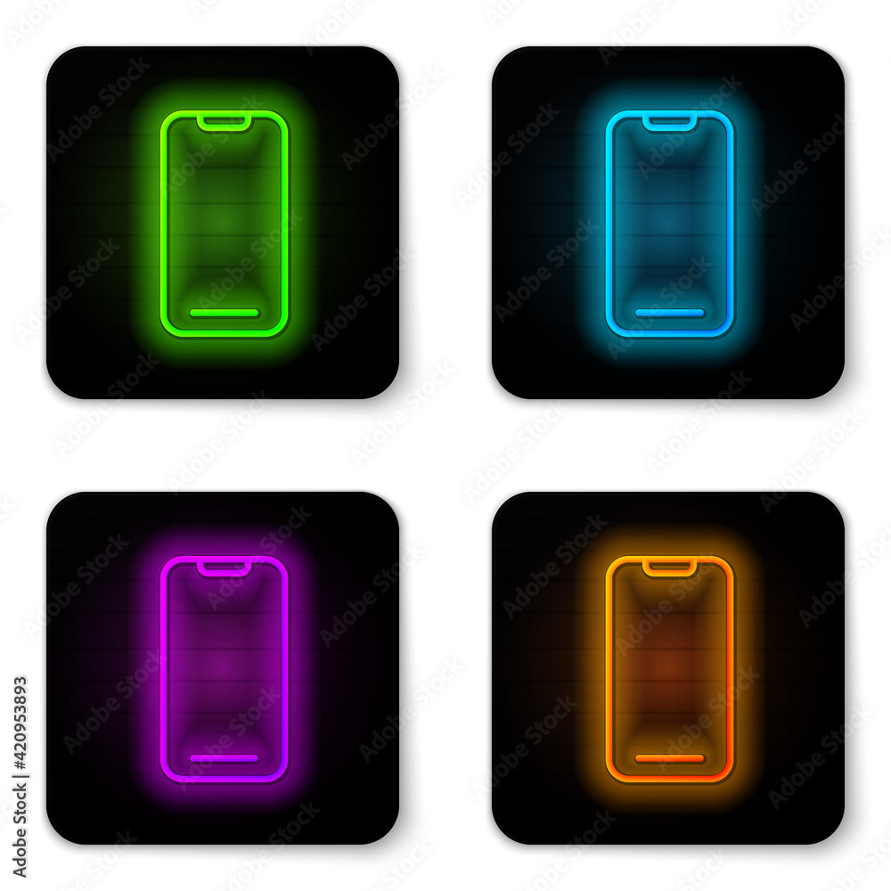 Black Smartphone, mobile phone icon isolated on black background. Abstract banner with liquid shapes. Vector Black Smartphone, mobile phone icon isolated on black background. Abstract banner with liquid shapes. Vector