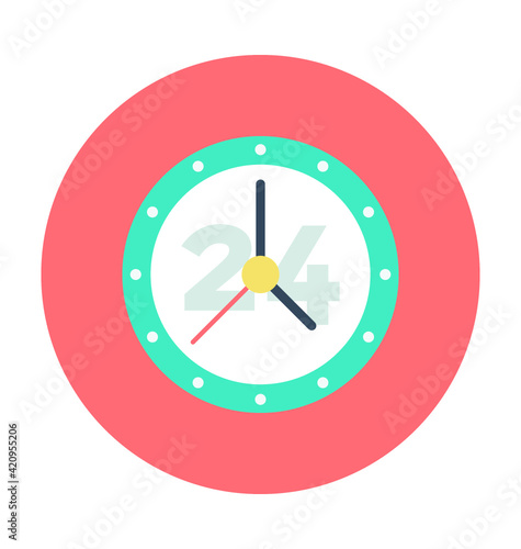 Clock Colored Vector Icon