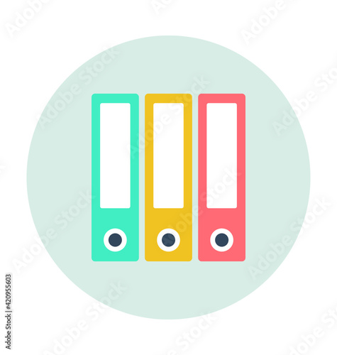 Arch Files Colored Vector Icon