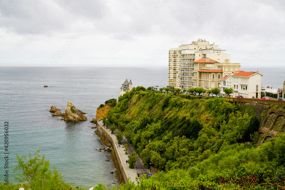 Biarritz atlantic ocean coast town in south west France
