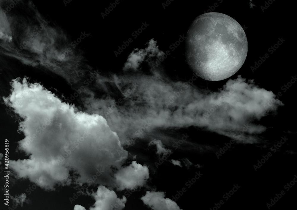 Fototapeta premium The moon in the night sky