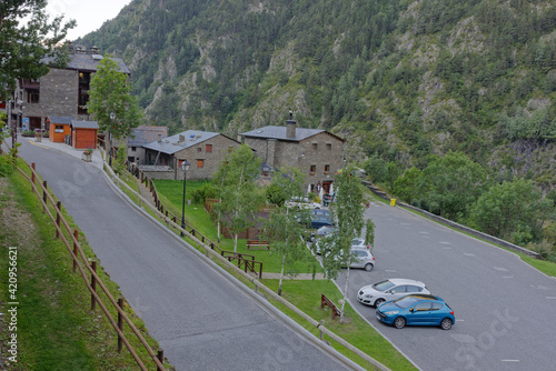  The road France through Andorra, in the early morning