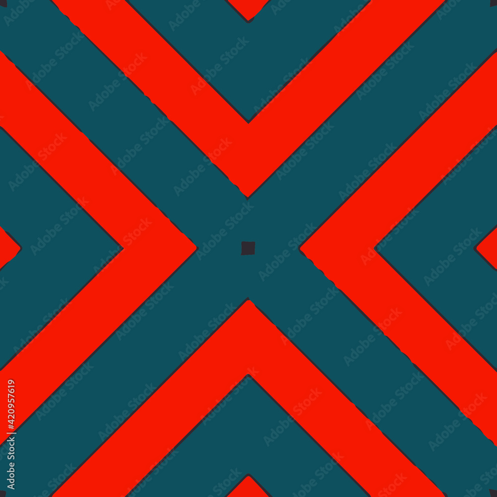 Obraz premium Geometric vector pattern with triangular elements. Seamless abstract ornament for wallpapers and backgrounds. 