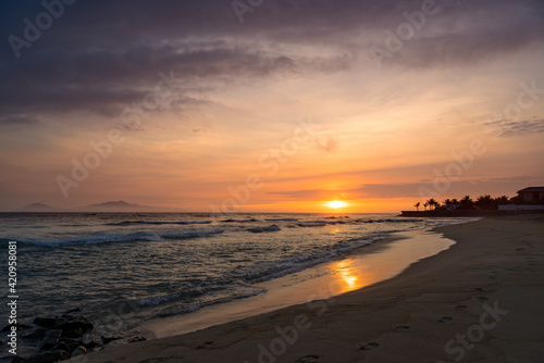 Hoi An beach at sunset in Da Nang