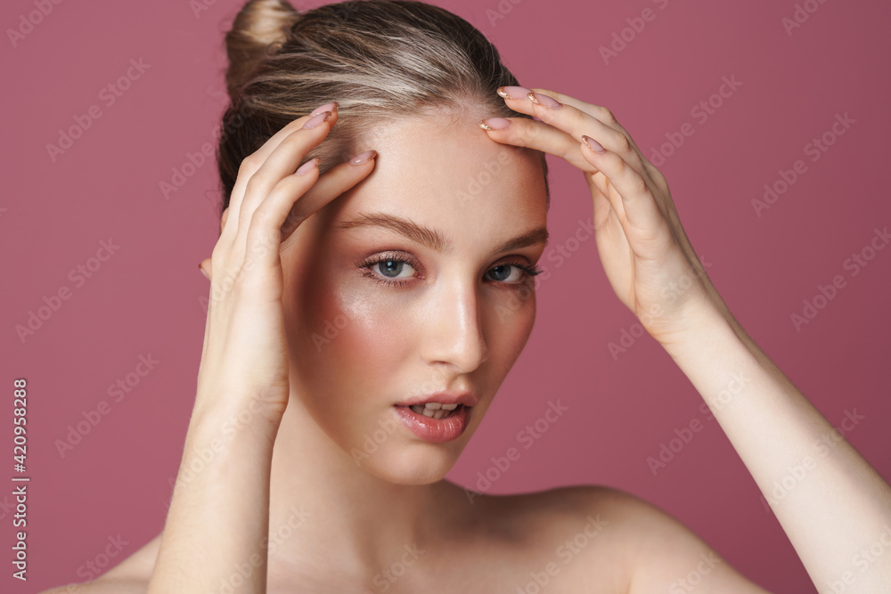 Close up beauty portrait of an attractive smiling young woman Close up beauty portrait of an attractive smiling young woman