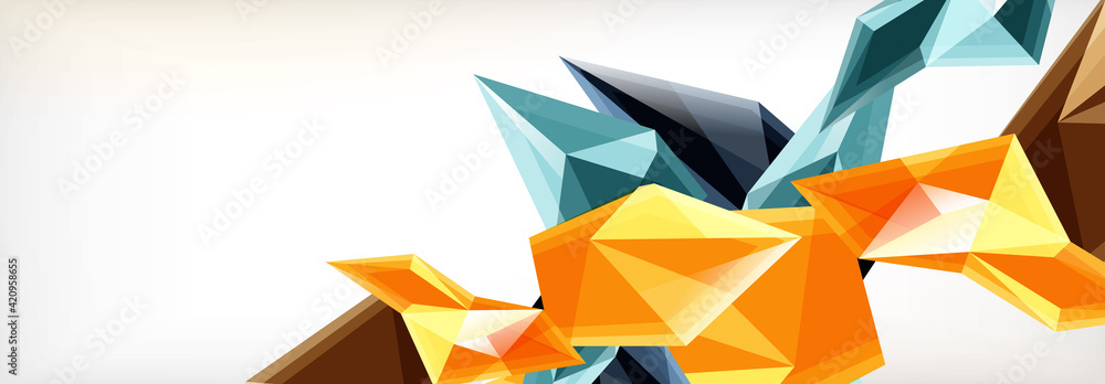 Vector 3d triangles and pyramids abstract background for business or technology presentations, internet posters or web brochure covers Vector 3d triangles and pyramids abstract background for business or technology presentations, internet posters or web brochure covers