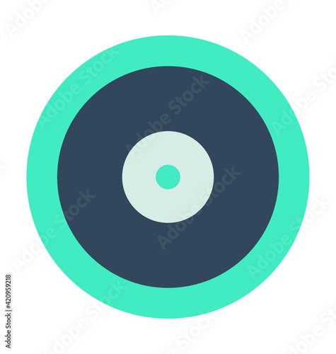 CD Colored Vector Icon