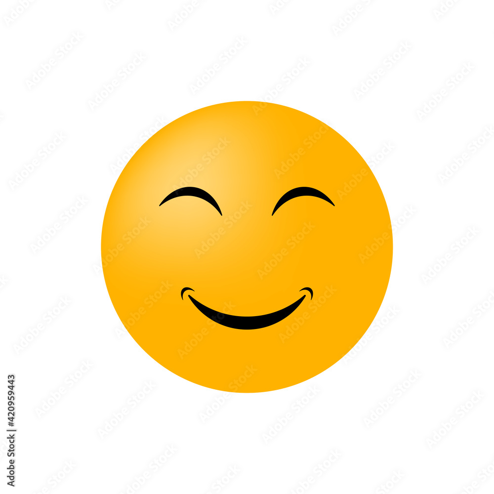 Emoticon face isolated on white background. Vector icon Emoticon face isolated on white background. Vector icon