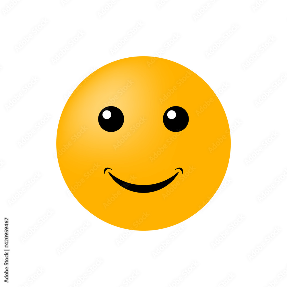 Emoticon face isolated on white background. Vector icon Emoticon face isolated on white background. Vector icon