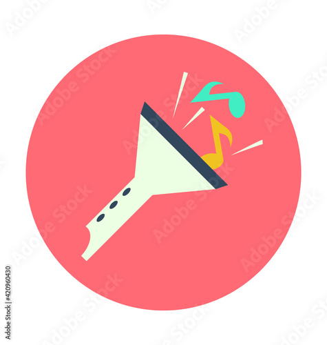 Trumpet Colored Vector Icon