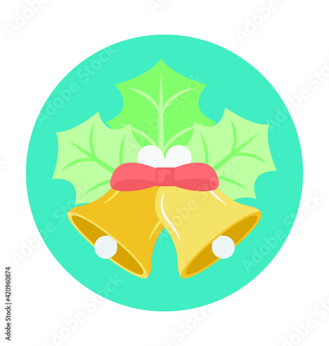 Christmas Bell Colored Vector Icon