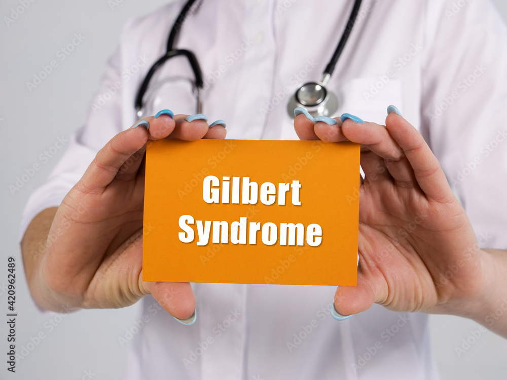 Healthcare concept about Gilbert Syndrome with inscription on the sheet. Healthcare concept about Gilbert Syndrome with inscription on the sheet.
