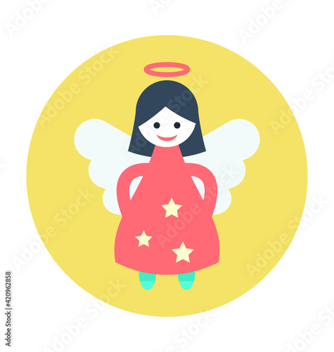 Angel Colored Vector Icon