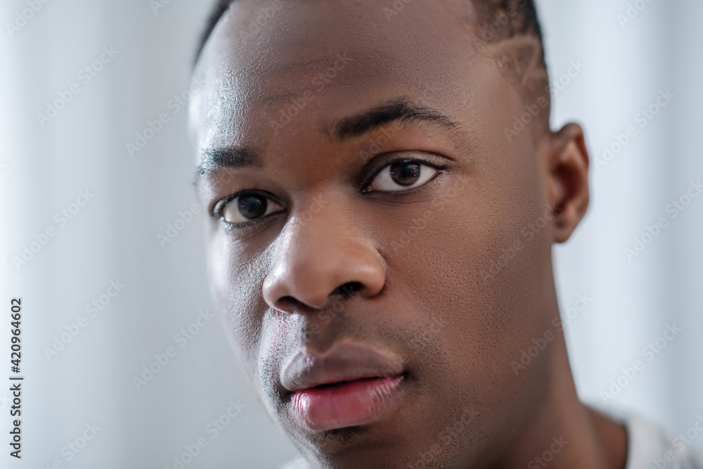 Portrait picture of a dark-skinned young guy Portrait picture of a dark-skinned young guy