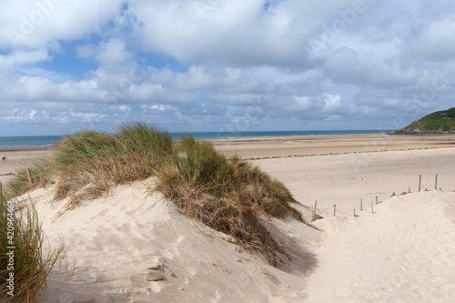 Fototapeta Naklejka Na Ścianę i Meble -  Barneville- Carteret beach in the Cotentin coast