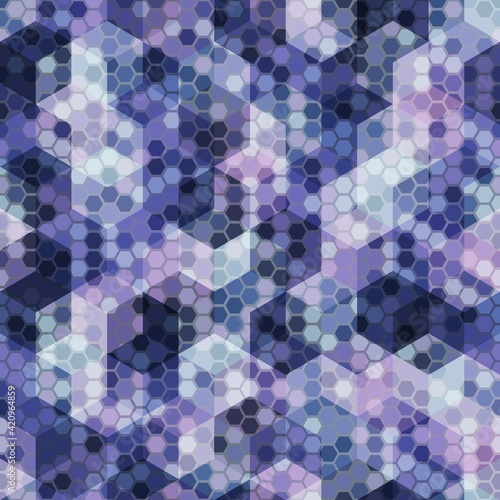 Seamless digital urban police camo texture for army or hunting textile print