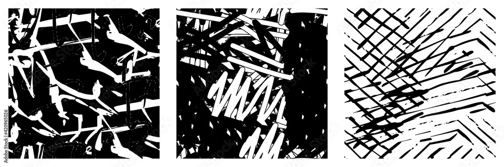 Collection of black and white textures Collection of black and white textures