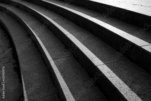 Abstract architecture design of cement stairway photo