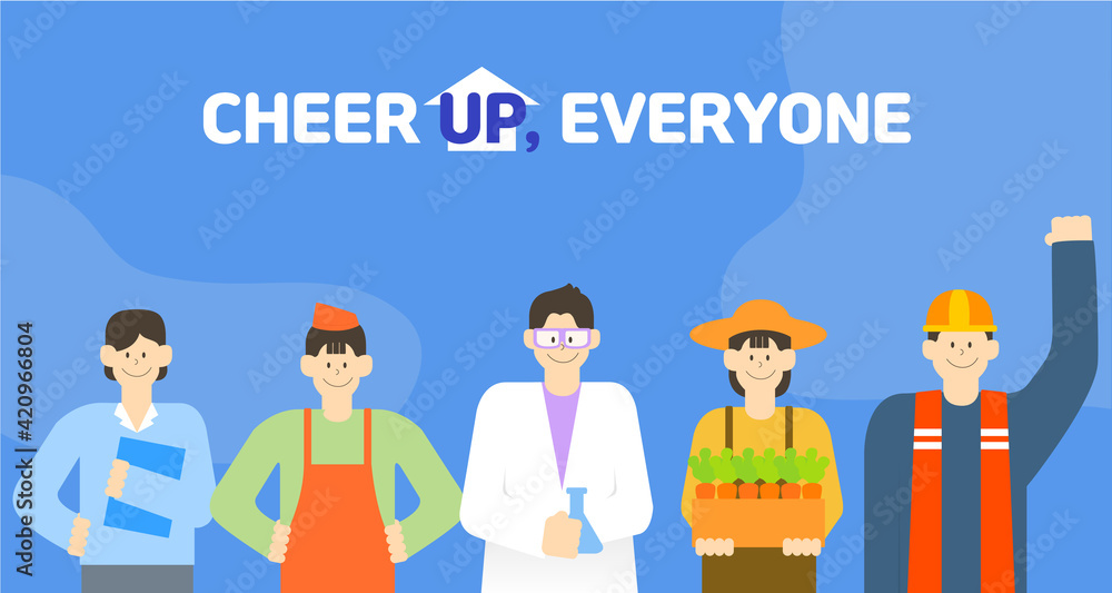 Cheer up, Korea. Group illustration collection Cheer up, Korea. Group illustration collection
