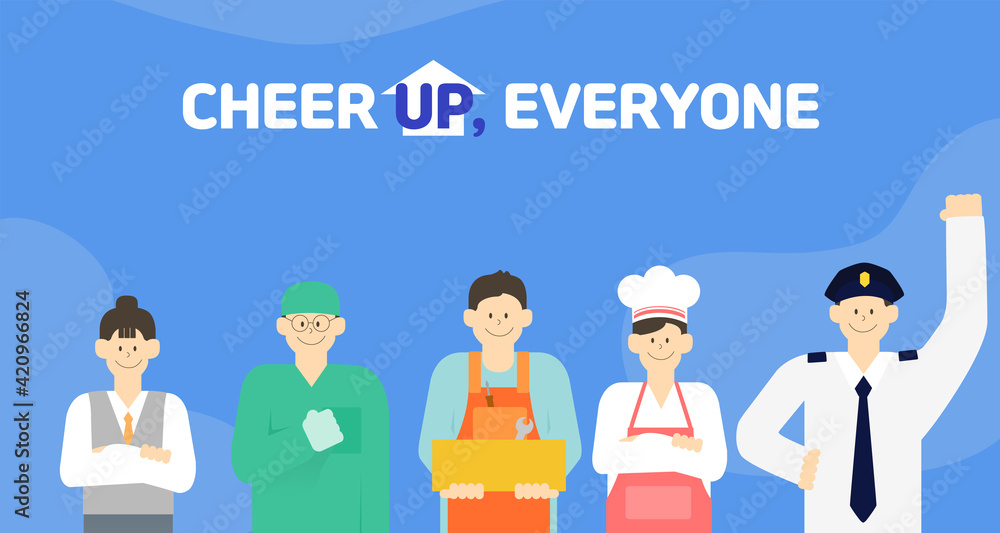 Cheer up, Korea. Group illustration collection