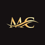 MC logo design. Initial MC letter logo design.