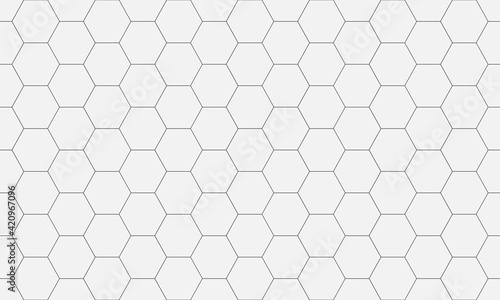 Hexagon seamless pattern. Abstract hexagonal background.