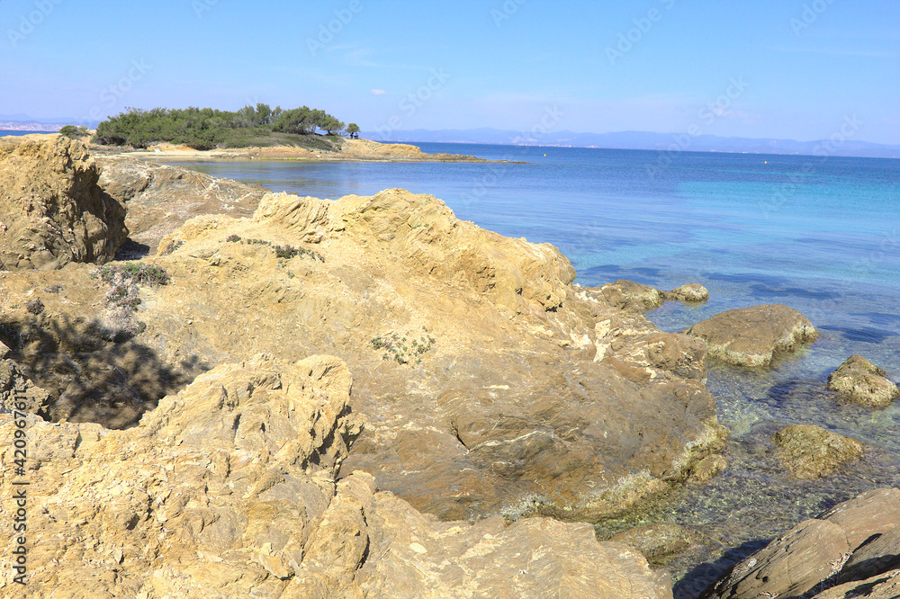 Beach in Porquerolles, French Riviera