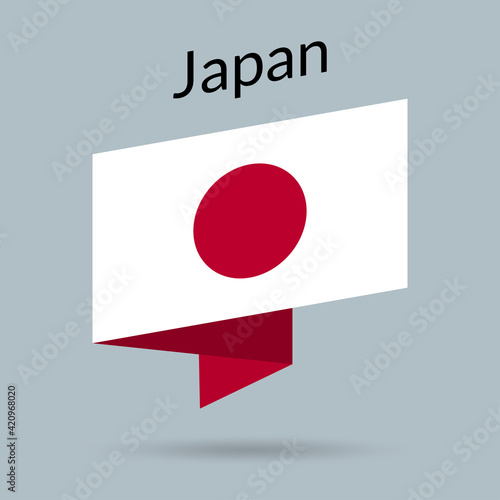 Free Download Japan flag icon. Japanese national emblem in origami style. Vector illustration. - GFXLoad