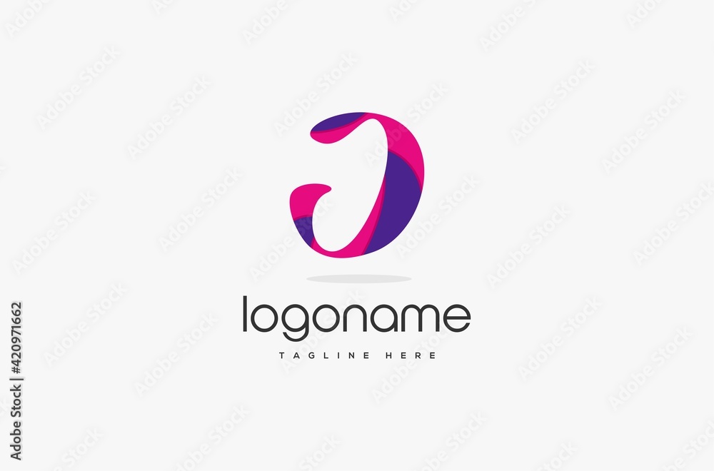 Letter I logo design with people jump. Candy sweet people logo design Letter I logo design with people jump. Candy sweet people logo design