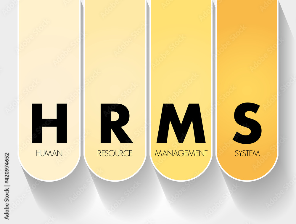 HRMS - Human Resource Management System acronym, business concept ...