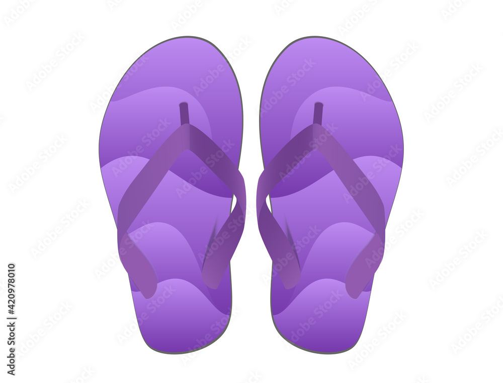 Clipper sandals with dominant purple color Clipper sandals with dominant purple color