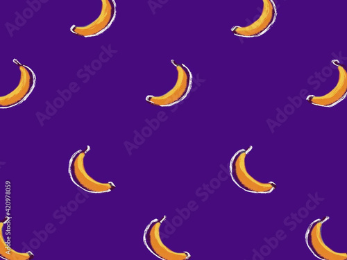 Wallpaper_yellow bananas on purple