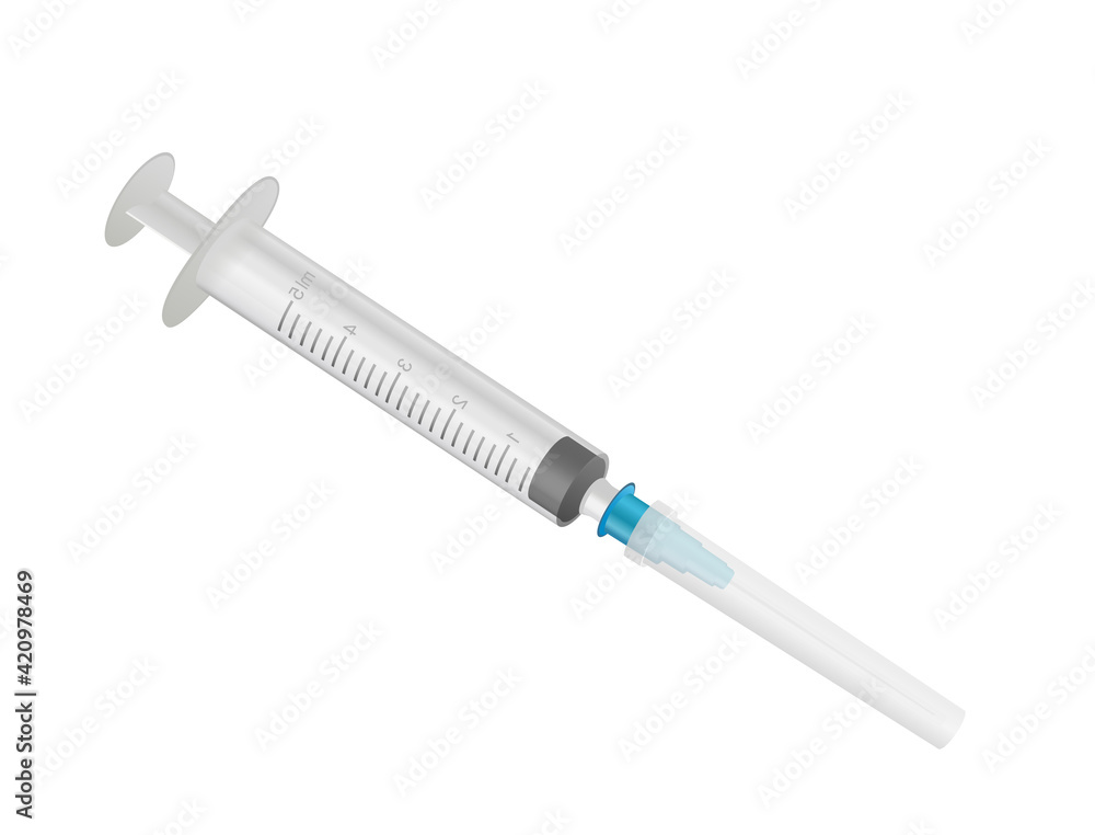 A syringe with numbers showing the dosage of fluid in milli liters A syringe with numbers showing the dosage of fluid in milli liters