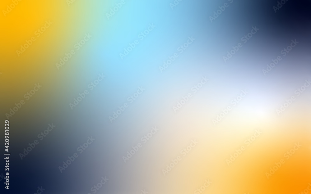 Abstract Background. Blurred blue and yellow color vector abstract background for webdesign, poster, banner. Modern wallpaper with gradient. Brand Colorful template, summer or spring sale poster EPS10
