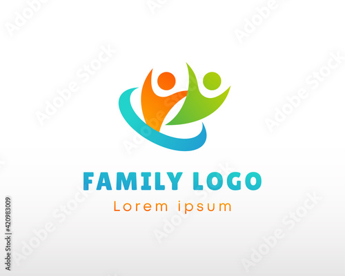family care logo fun family creative logo