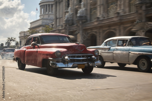Driving vintage car in Cuba. Havana. © Patrick Ranz