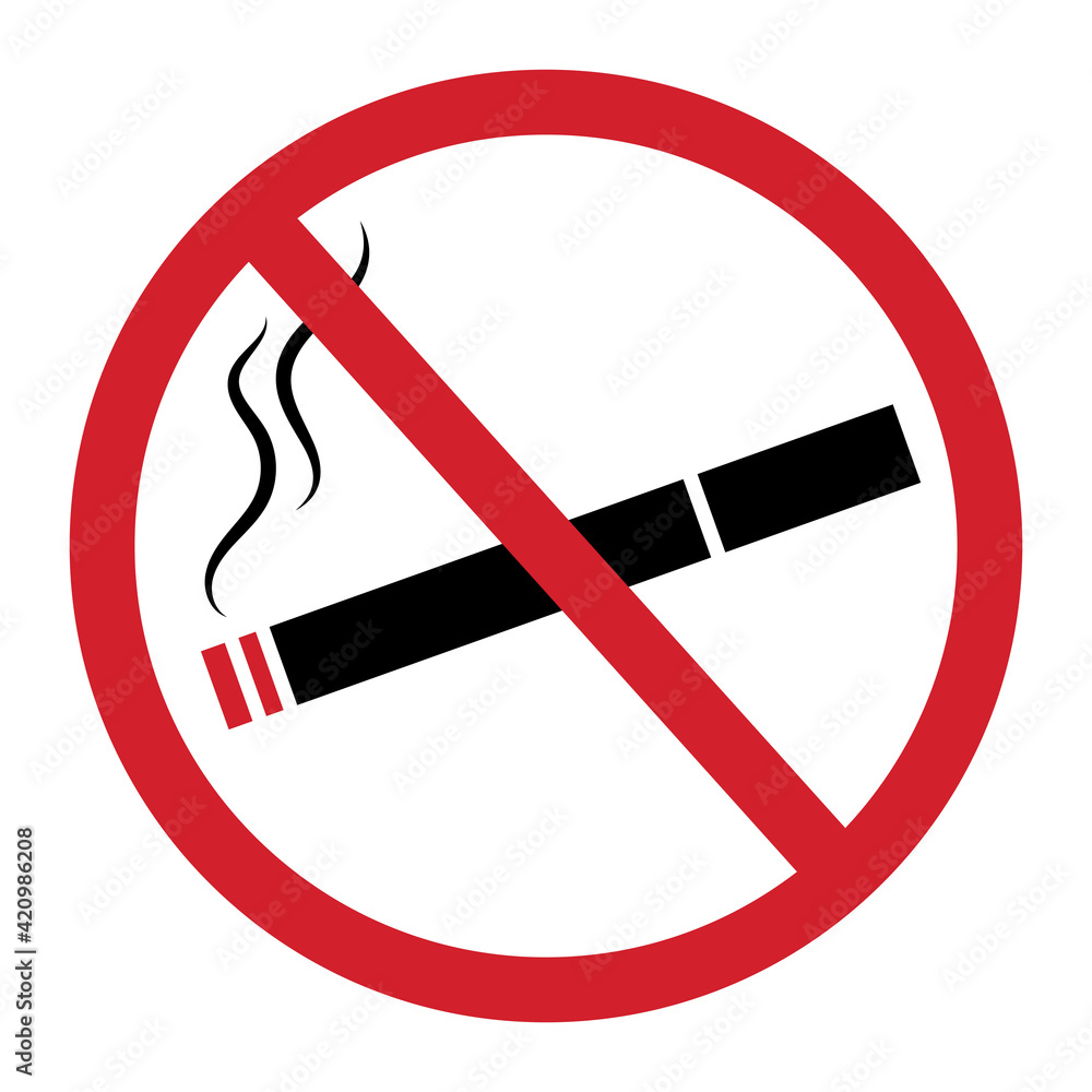 No smoking sign. Vector illustration No smoking sign. Vector illustration